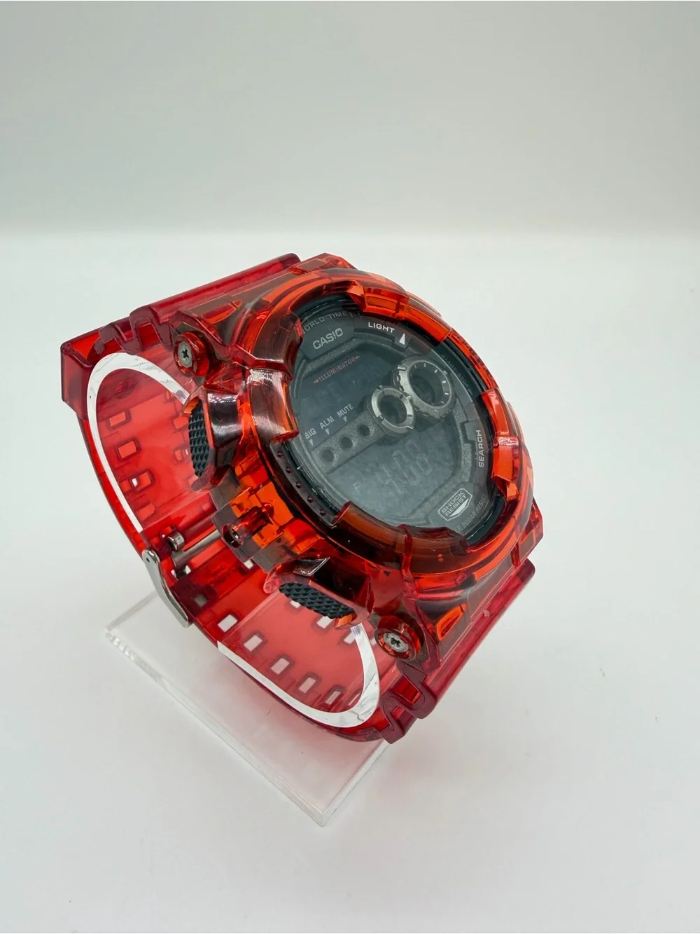 Casio Red Transparent Custom Digital Watch